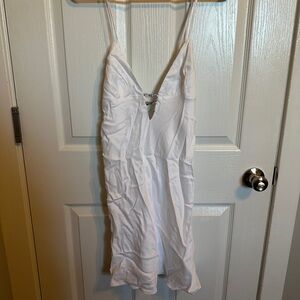 Zara Bridal White Spaghetti Strap Dress